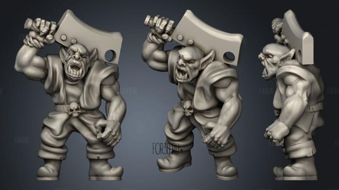 Orc with sword 2 stl model for CNC