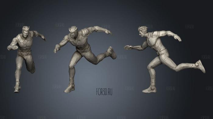 Quicksilver X Men Marvel 35mm stl model for CNC