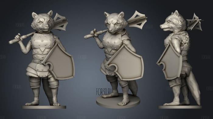 Raccoon cleric stl model for CNC