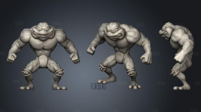 Rash from Battle Toads stl model for CNC
