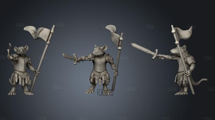 Rat Leader (Medium) stl model for CNC