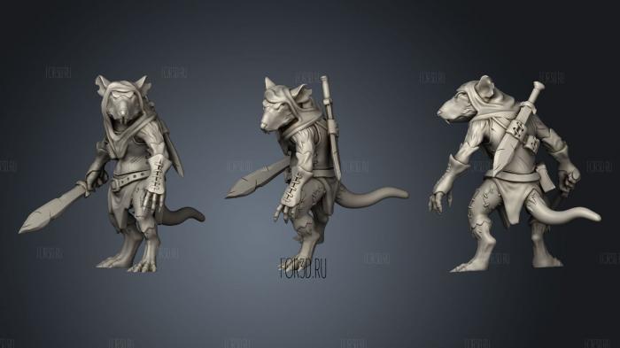 Rat Vagabond (Medium) stl model for CNC