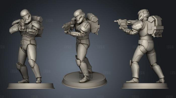 Republic Commando Figurine Pose 2 stl model for CNC