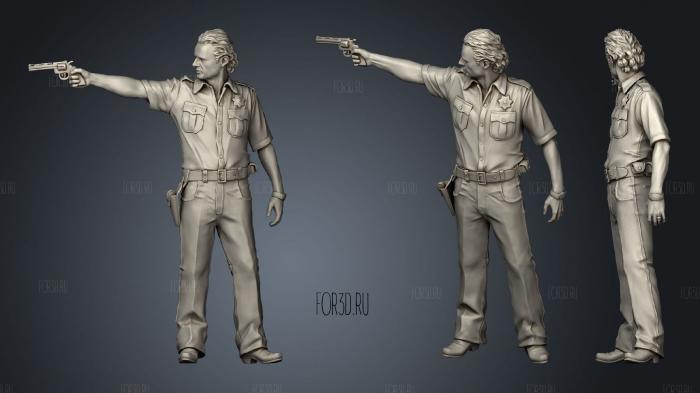 Rick Grimes 3d stl модель для ЧПУ