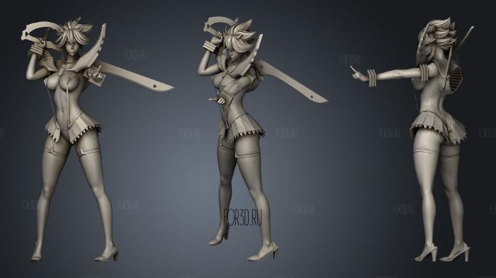 Ryuko Matoi Kill la Kill and Flonne 01 stl model for CNC