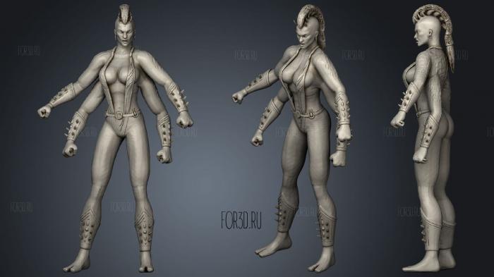 Sheeva standing stl model for CNC