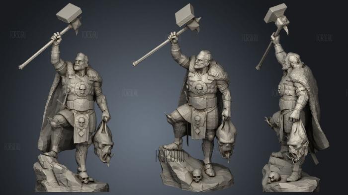 Sigmar Statue stl model for CNC