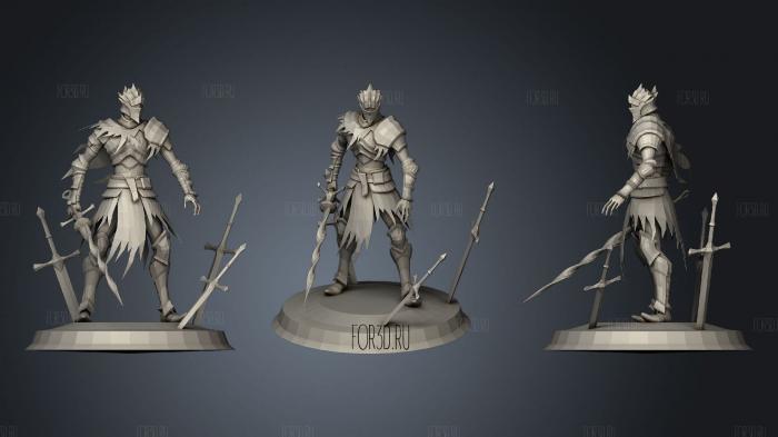 Soul of cinder dark souls iii fan art stl model for CNC