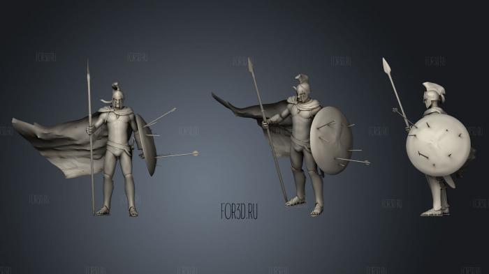 Spartan guard stl model for CNC