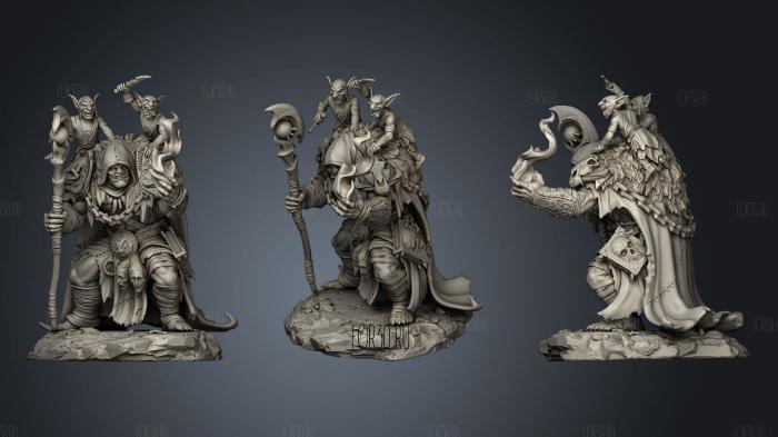 Spoguk Orc Warlock stl model for CNC