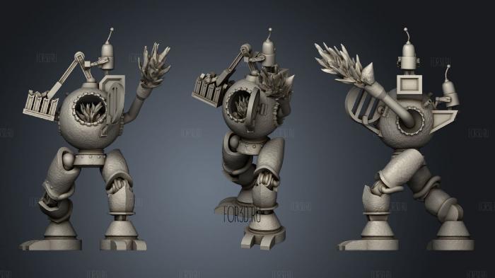 Steampunk Golem stl model for CNC