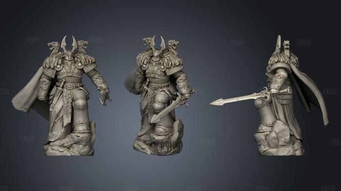 Swordsman The Dragon knight stl model for CNC