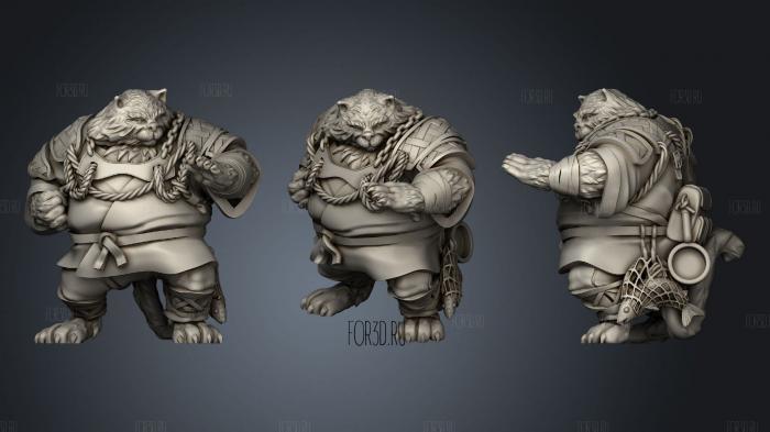 Tabaxi monk stl model for CNC