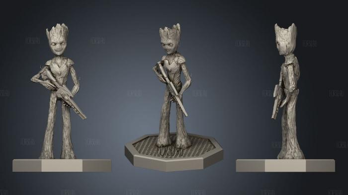 Teen Groot stl model for CNC