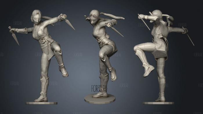 Tekken Kunimitsu standing stl model for CNC