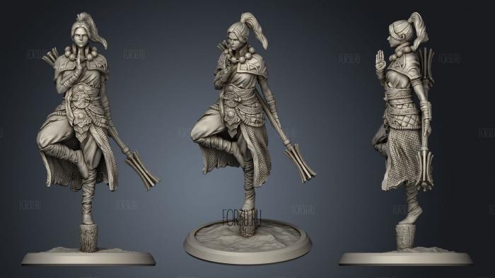 Thalia The Monk stl model for CNC