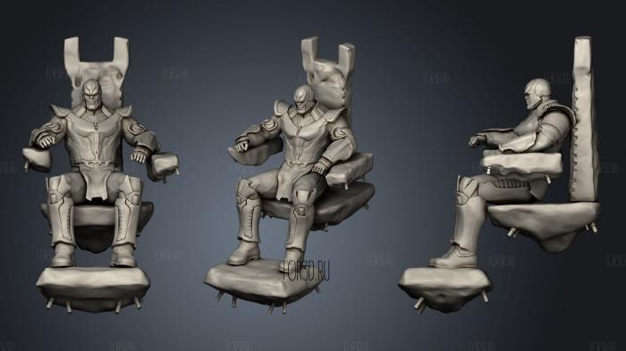 Thanos on throne stl model for CNC