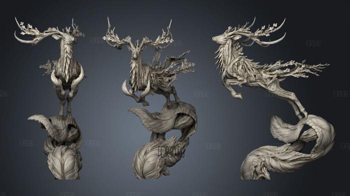 Thicket Stag stl model for CNC