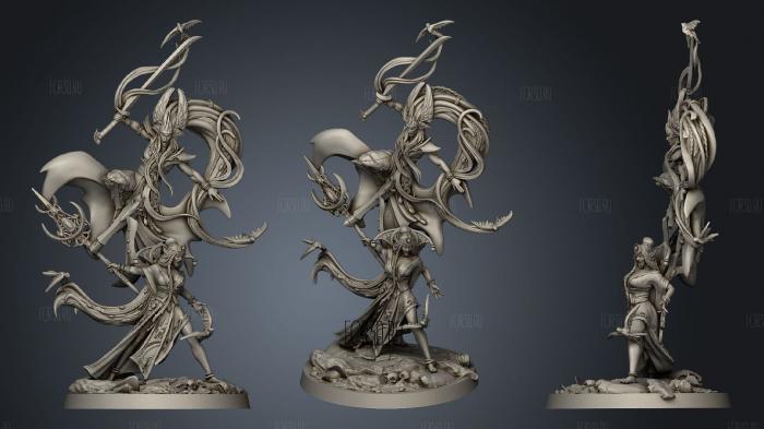 War Cursed Couple without helmet stl model for CNC