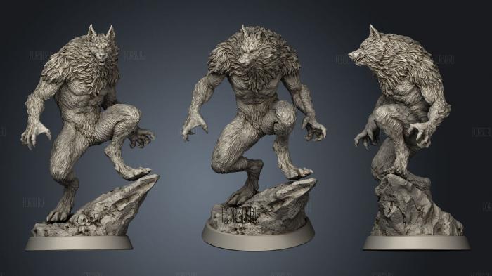 Werewolf 2 stl model for CNC