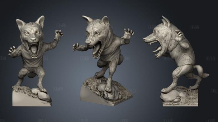 Werewolf 5 stl model for CNC
