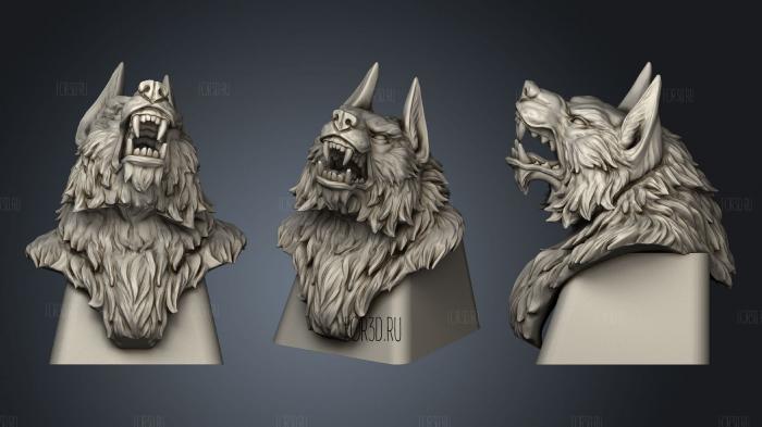Werewolf keycap stl model for CNC