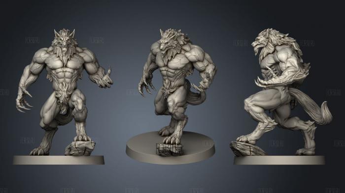 Werewolf stl model for CNC