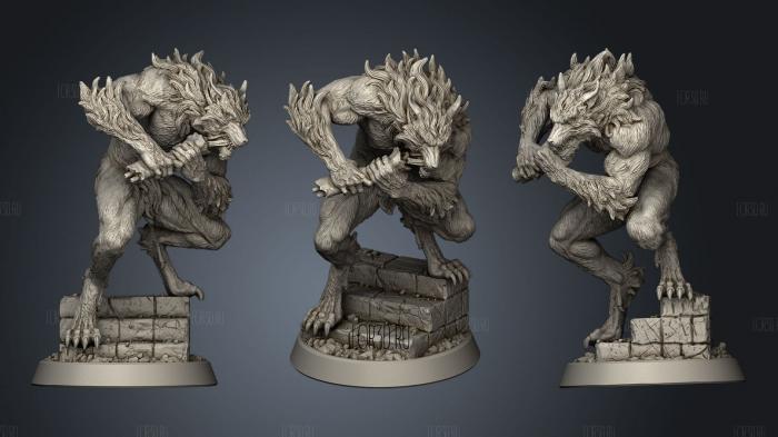 Wild Werewolf stl model for CNC