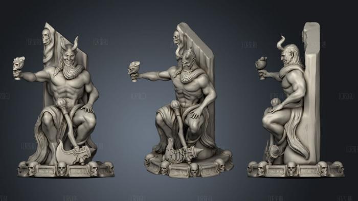 WIP little satan figure stl model for CNC