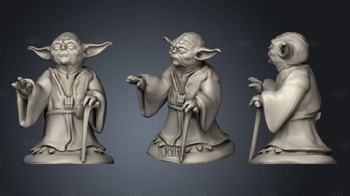 Yoda Using The Force stl model for CNC
