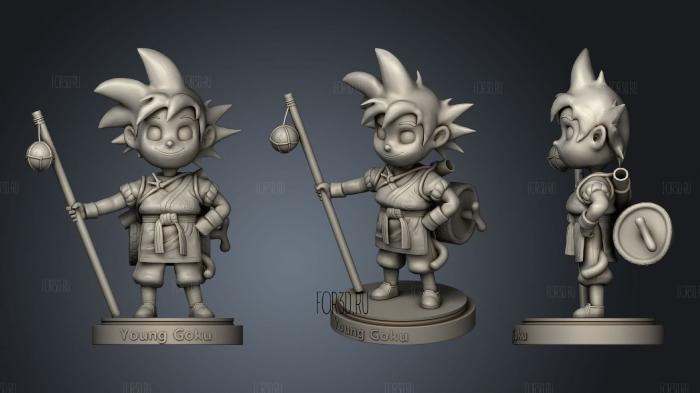 Young Goku stl model for CNC