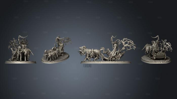 Ankou on His Death Cart stl model for CNC
