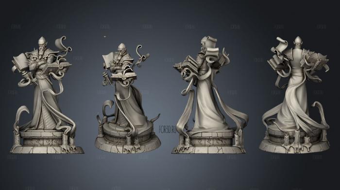 Archmage 32 base for books stl model for CNC