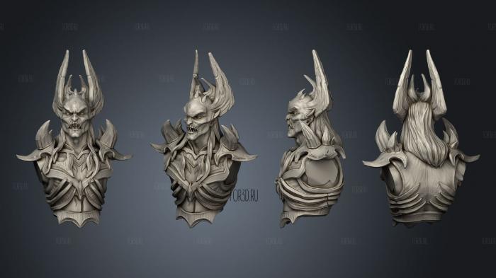 Azmogius the rider Bust stl model for CNC