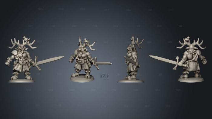 Beastfolk Clan Complete Army Packmaster stl model for CNC