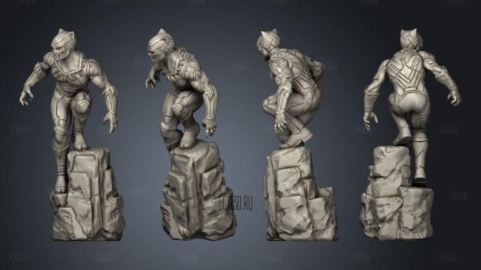 Black Panther The Onyx King pose 2 stl model for CNC