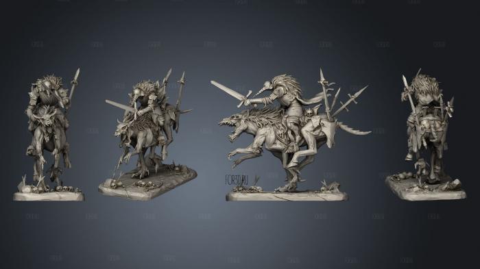 cavalry pose 3 base stl model for CNC