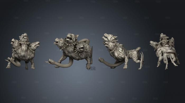 Cerberus Howling Large stl model for CNC