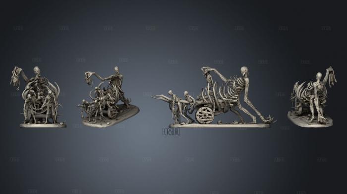 Corpse cart stl model for CNC