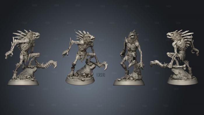 Cult of Hunger Gnoll Witherling stl model for CNC