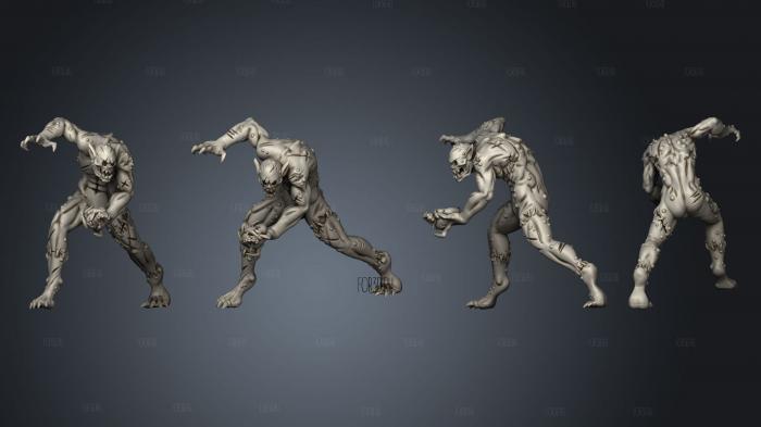 Cursed Zombie A stl model for CNC