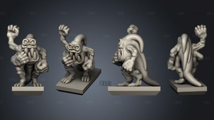 Daemon Army Small Flame 1 stl model for CNC