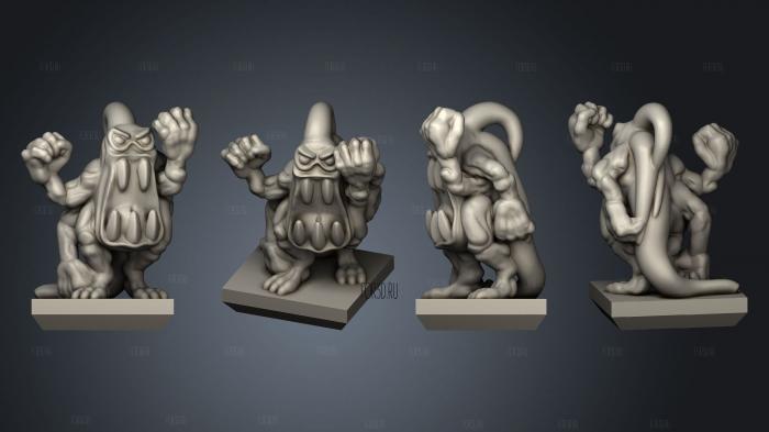 Daemon Army Small Flame 3 stl model for CNC