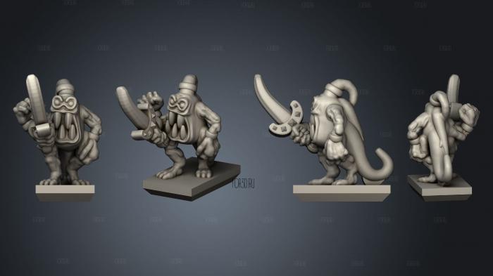 Daemon Army Small Flame 4 stl model for CNC
