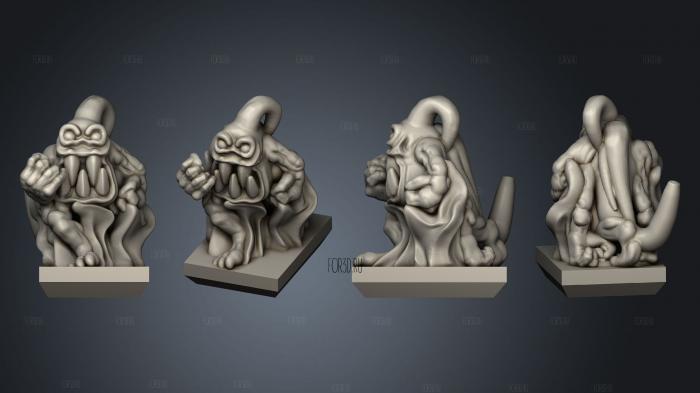 Daemon Army Small Flame 6 stl model for CNC
