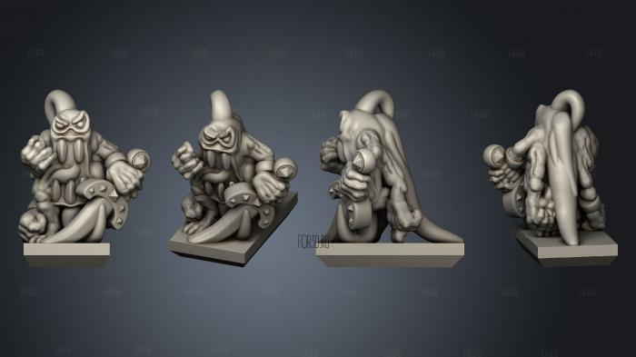 Daemon Army Small Flame 7 stl model for CNC