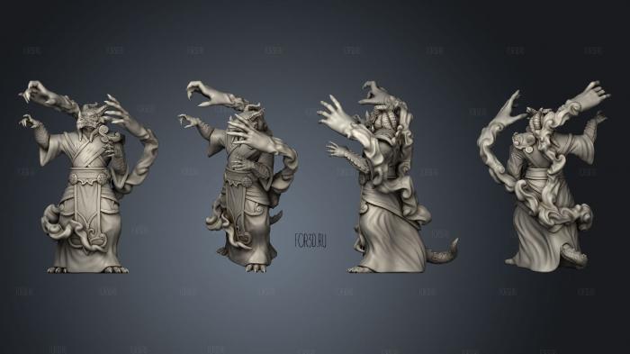 Dragonborn Priest Spirit Hands stl model for CNC