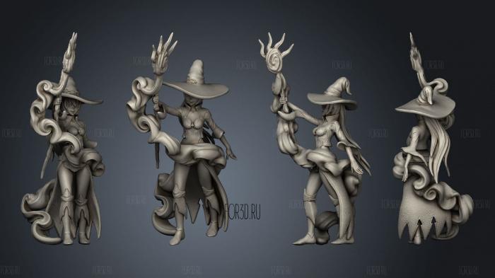 Dungeon Young Witch Magic stl model for CNC