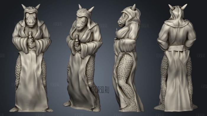 Dungeons and Monsters Female Dragon Born s Candle Mini stl model for CNC