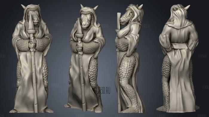 Dungeons and Monsters Female Dragon Born s Spear 2 Mini stl model for CNC